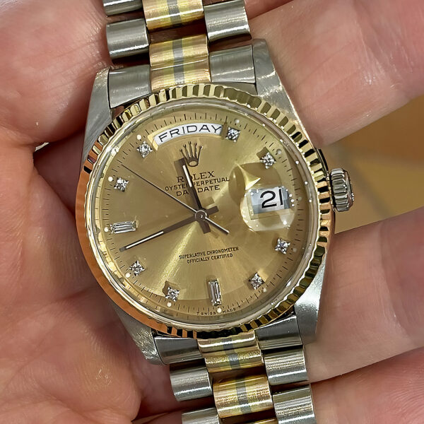 Rolex Day-Date 36 Tridor Salmon Dial 1990
