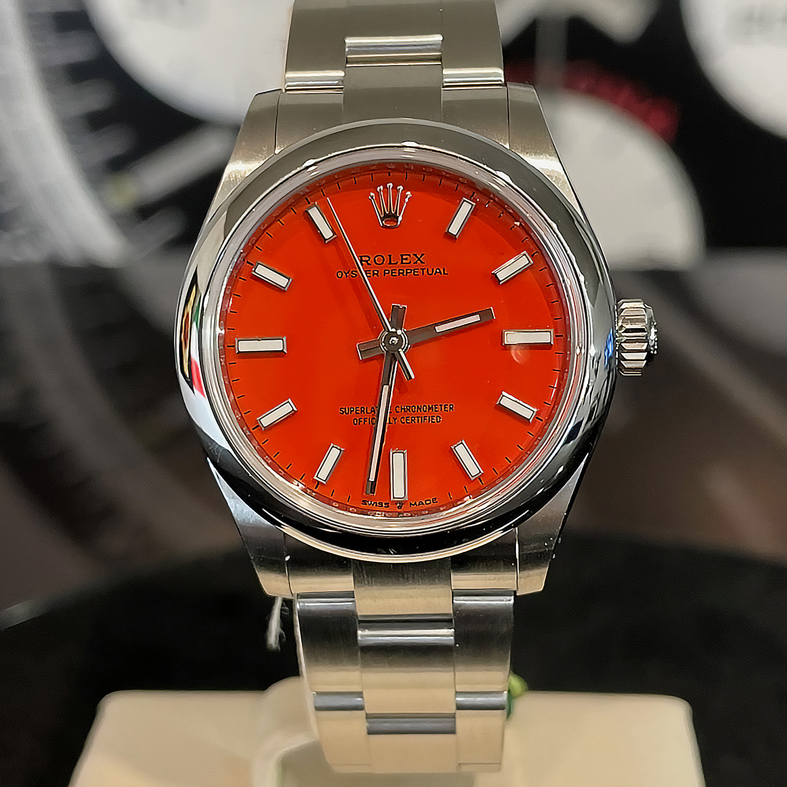 Rolex Oyster Perpetual 31 Ref. 277200 Red Coral Dial Full Set 2021